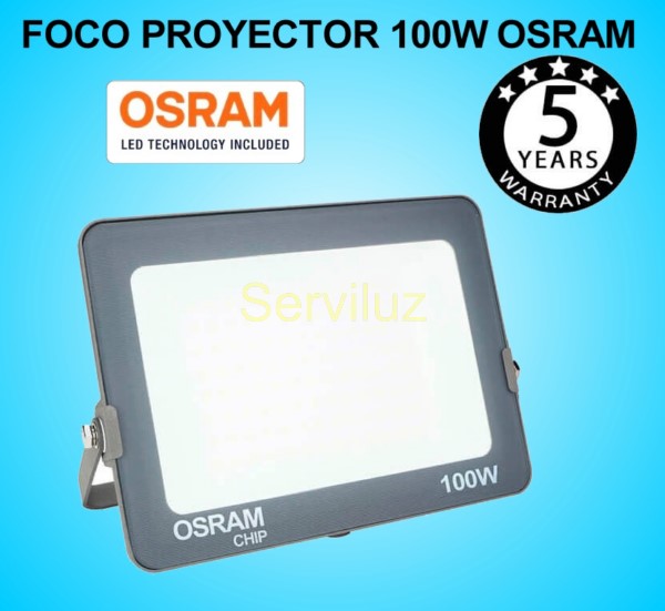 Foco Proyector LED 100W OSRAM IP65 4000K Exterior e Interior Foco Proyector LED 100W OSRAM IP65 4000K Exterior e Interior